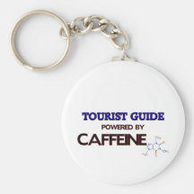 Guide touristique actionné par la caféine porte-clefs