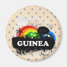Guinée fruitée mignonne aimants pour réfrigérateur