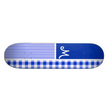 Guingan bleu ; Checkered Plateau De Skateboard