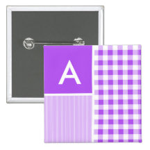 Guingan Checkered pourpre Badge Avec Épingle