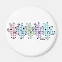 Guingan heureux de pastel d'hippopotames aimant
