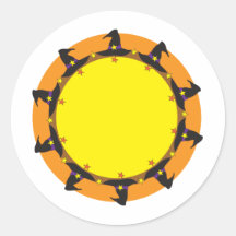 Guirlande de chapeau de sorcière adhésif rond