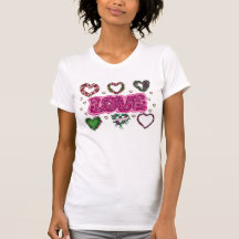Guirlandes d'amour et de coeur t-shirts