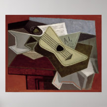 Guitar et Newspaper, 1925 Posters