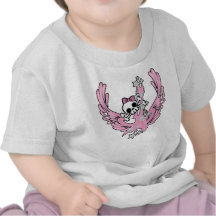 Guitare à ailes avec le crâne mignon t-shirt