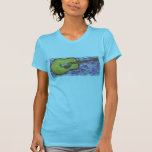 guitare acoustique colorée avec la patine jaune t-shirts
