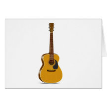 Guitare acoustique d'amphithéâtre cartes de vœux
