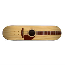 Guitare acoustique plateau de skateboard