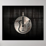 Guitare acoustique rocailleuse affiches
