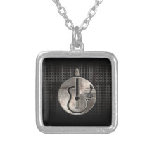 Guitare acoustique rocailleuse pendentif