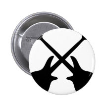 guitare basse croisée badge avec épingle