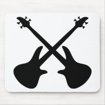 guitare basse croisée tapis de souris