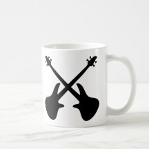 guitare basse croisée tasse