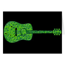 Guitare de note musicale cartes