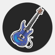 guitare électrique bleue adhésif