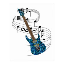 Guitare électrique carte postale