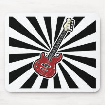 Guitare électrique et arrière - plan psychédélique tapis de souris