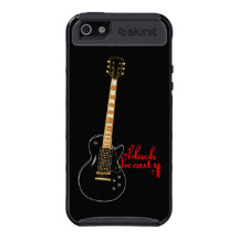 Guitare électrique grunge de beauté noire