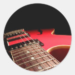 Guitare électrique rouge autocollants