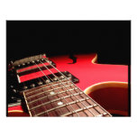 Guitare électrique rouge invitation personnalisable