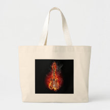 Guitare flamboyante de roche sac fourre-tout