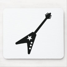 Guitare noire tapis de souris