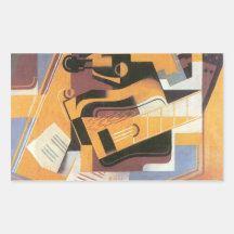 Guitare par Juan Gris Autocollant En Rectangle