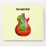 Guitare psychédélique tapis de souris