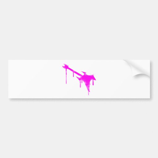 Guitare rose de graffiti - roche grunge alternativ autocollant pour voiture