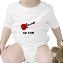Guitare rouge de Rockin Bodies Pour Bébé