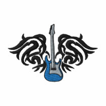 Guitare tribale polos brodés