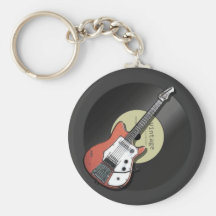 Guitare vintage porte-clé