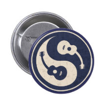 Guitare Yang - bleu Badges Avec Agrafe
