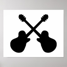 Guitares croisées affiches