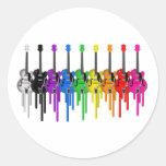 Guitares de saignement autocollant rond