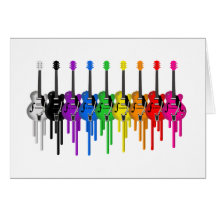 Guitares de saignement carte de vœux
