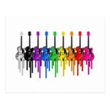 Guitares de saignement carte postale
