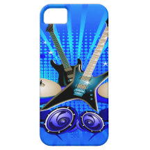 Guitares électriques, tambours et haut-parleurs bl coques iPhone 5