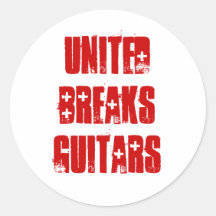 Guitares unies de coupures autocollants