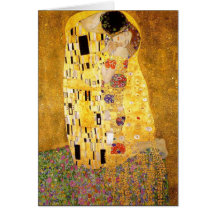 Gustav Klimt la carte de voeux de baiser