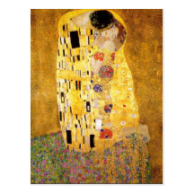 Gustav Klimt la carte postale de baiser