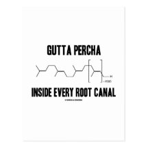 Gutta-percha à l'intérieur de chaque canal radicul cartes postales