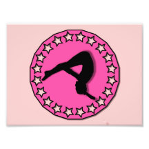 Gymnaste dans le rose art photographique