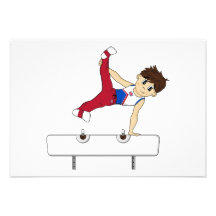 Gymnaste mignon sur la carte du cheval RSVP Invitations