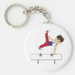 Gymnaste mignon sur le cheval Keychain Porte-clé