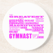 Gymnastes de filles : Plus grand gymnaste rose Dessous De Verre