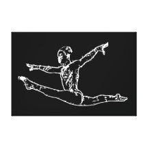 Gymnastique 1 art de vecteur impression sur toile