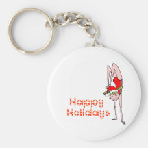 Gymnastique bonnes fêtes porte-clefs