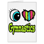 Gymnastique lumineuse d'amour du coeur I d'oeil Cartes De Vœux
