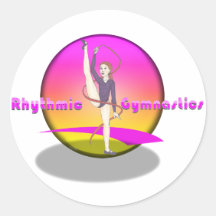 Gymnastique rythmique autocollants ronds